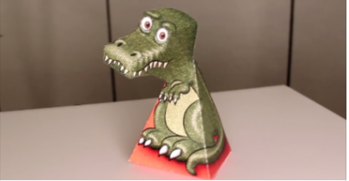 Incredible T-Rex hollow face illusion