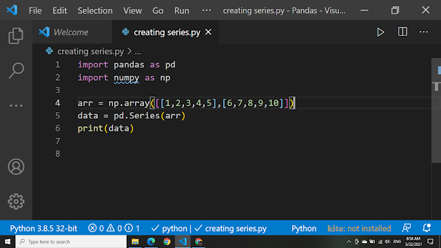 2d array in series