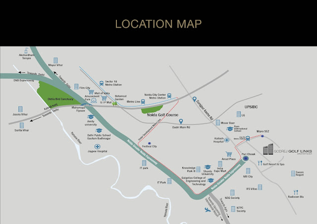 Godrej Golf Links Location Map