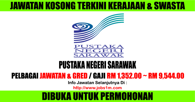 Jawatan Kosong Pustaka Negeri Sarawak - 27 Februari 2017 