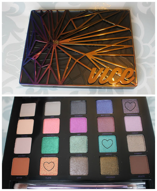 Photo of the shadows inside the Urban Decay Vice 4 Palette