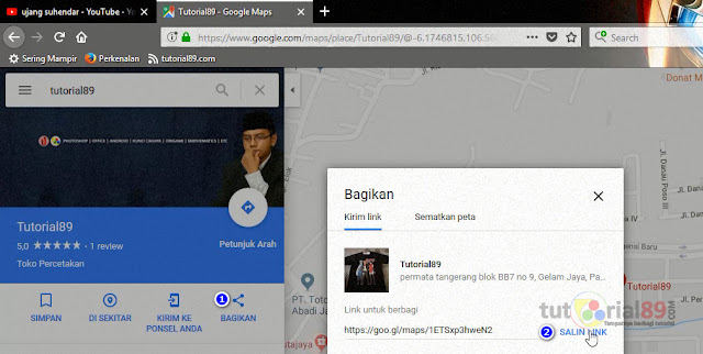 Cara membuat barcode lokasi google map di kartu undangan