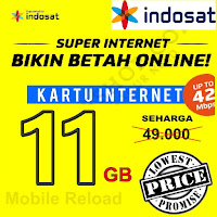 hasil gambar untuk paket internet indosat 11gb