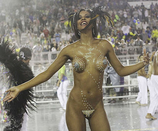 big boobs Brazilian topless dancer Carnival nude MILF beach hi def  pic