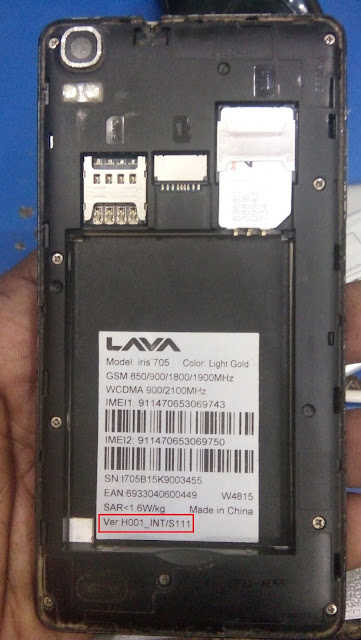 LAVA IRIS 705 H001_INT/S111 FLASH FILE MT6580 5.1 100% TESTED