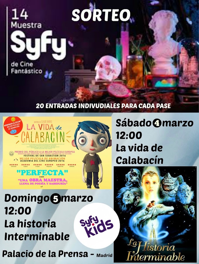SORTEO: Entradas para Syfy Kids 4-5 marzo en Madrid
