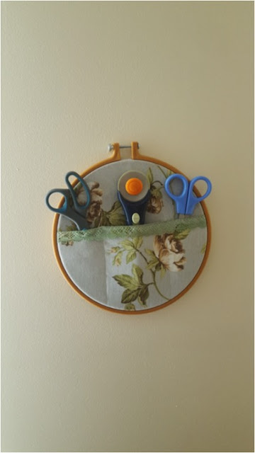 DIY embroidery hoop organiser