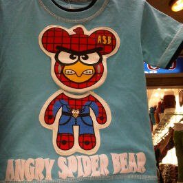 busana kartun angry spider bear