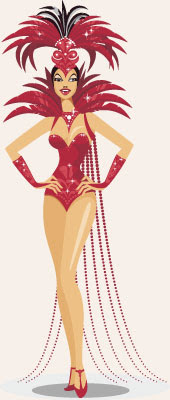 Stock Vectors - Show Girl