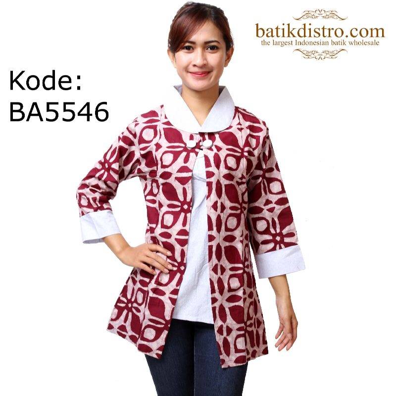 10 Model Baju Batik  Kantor  Terpopuler Model Baju Batik  