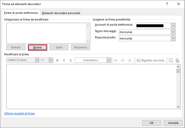 Outlook, Nuova Firma