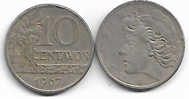 Moeda de 10 centavos, 1967