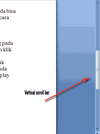 show vertical scroll bar