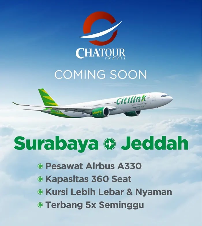 Ibadah Umroh Travel Chatour Tahun ini Menggunakan Citilink