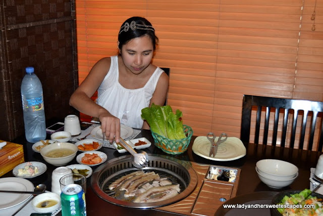 Korean BBBQ at Hyu Korean Restaurant in Oud Metha