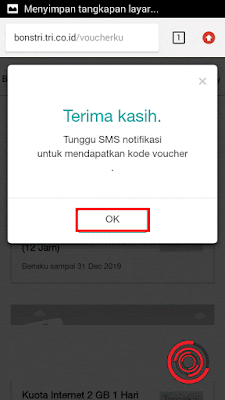 Berjhasil menukar point Bonstri dengan paket Internet