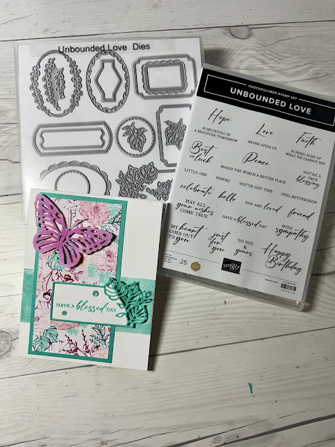 Stampin' Up! stamps dies and papers used to create Unbounded Love Greeting Cards