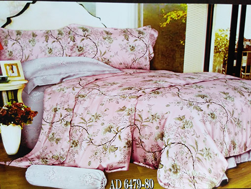 Sprei Catra Motif Bunga Pink