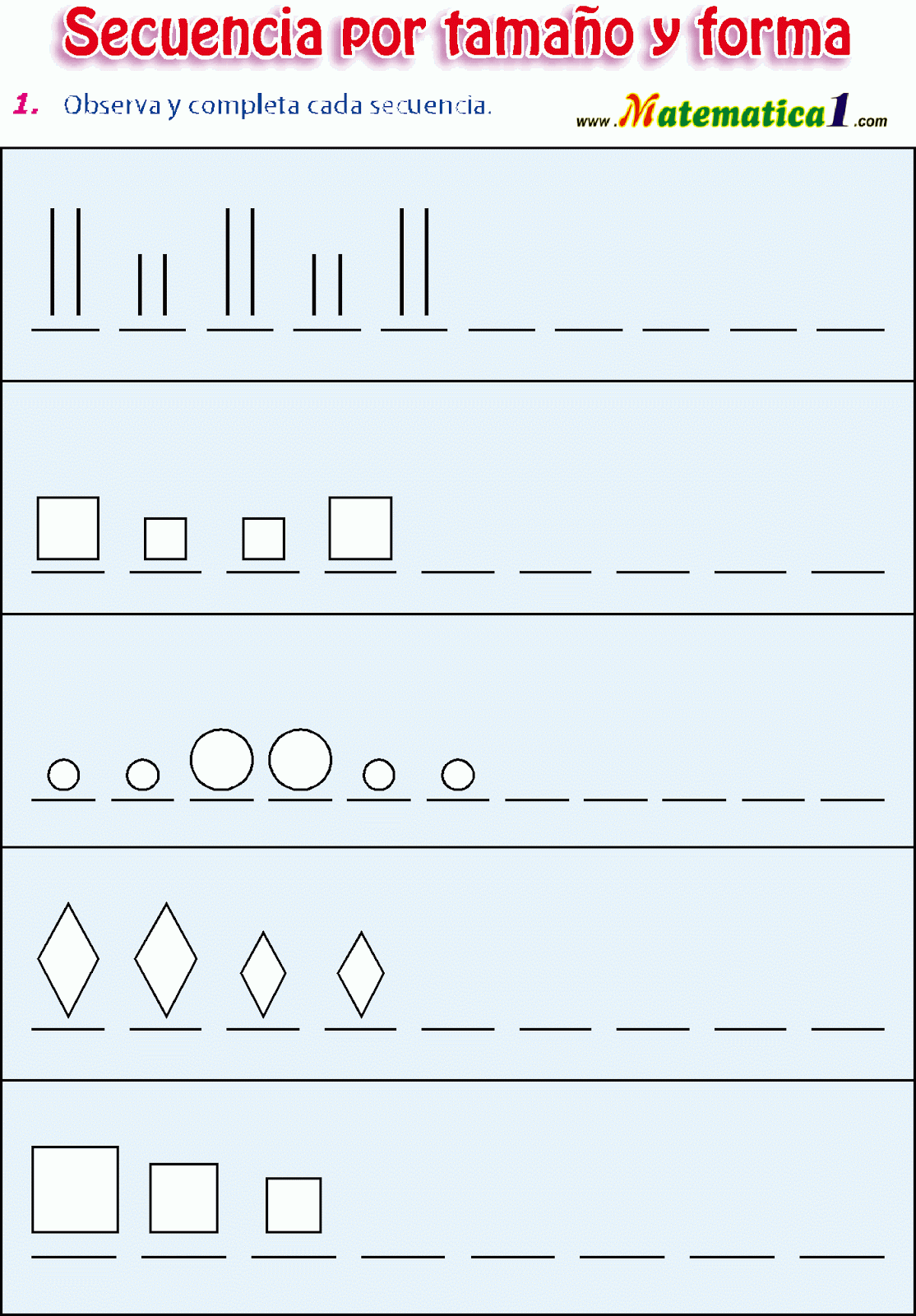 Resultado de imagen de video de patrones matematicos para los pre-escolar