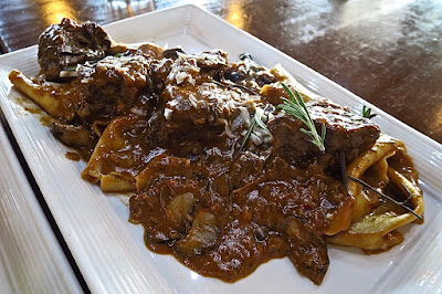 Zazz Pizza, braised veal cheek pappardelle