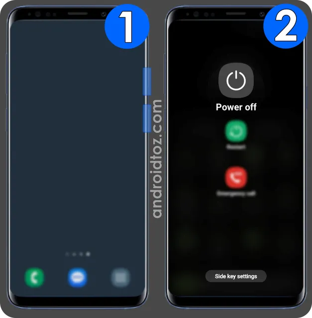 Shut Off Samsung using Side (Power Button) and Volume Down Keys (1)