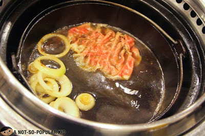 Cooking the Matsusaka Beef for Sukiyaki