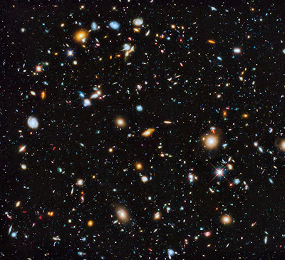 A visually engaging representation of the concept of "Hubble Tension" encapsulated by the title "Unraveling the Mystery of Hubble Tension: A Cosmic Conundrum