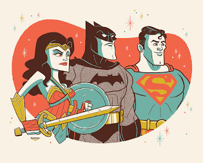 Justice League Screen Print by Ian Glaubinger