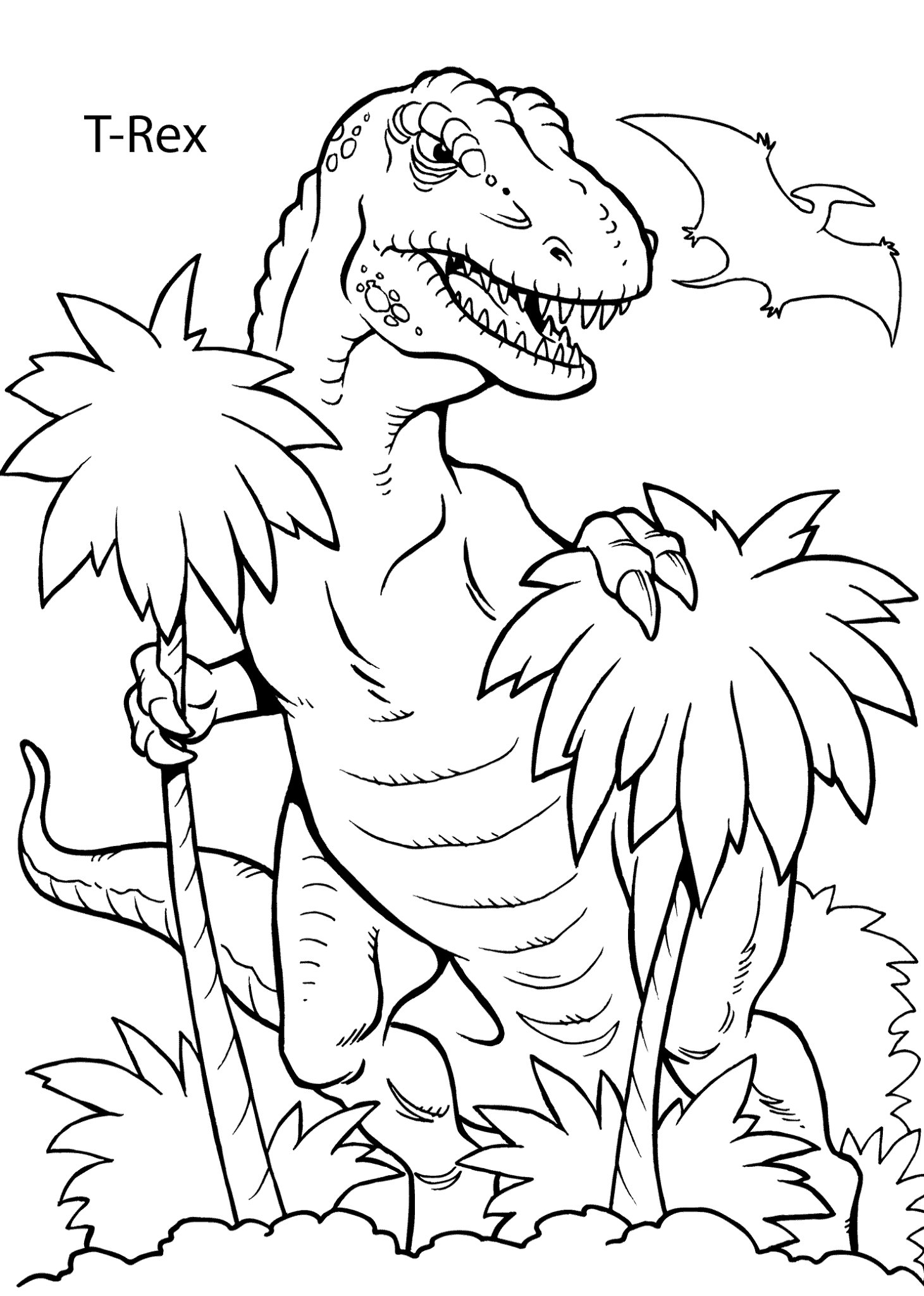 T Rex Dinosaur Coloring Pages For Kids