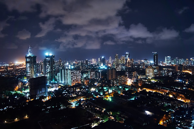 Night skyline of Mumbai city