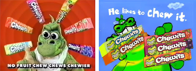 Chewits 50th Anniversary - 90's packaging from adverts