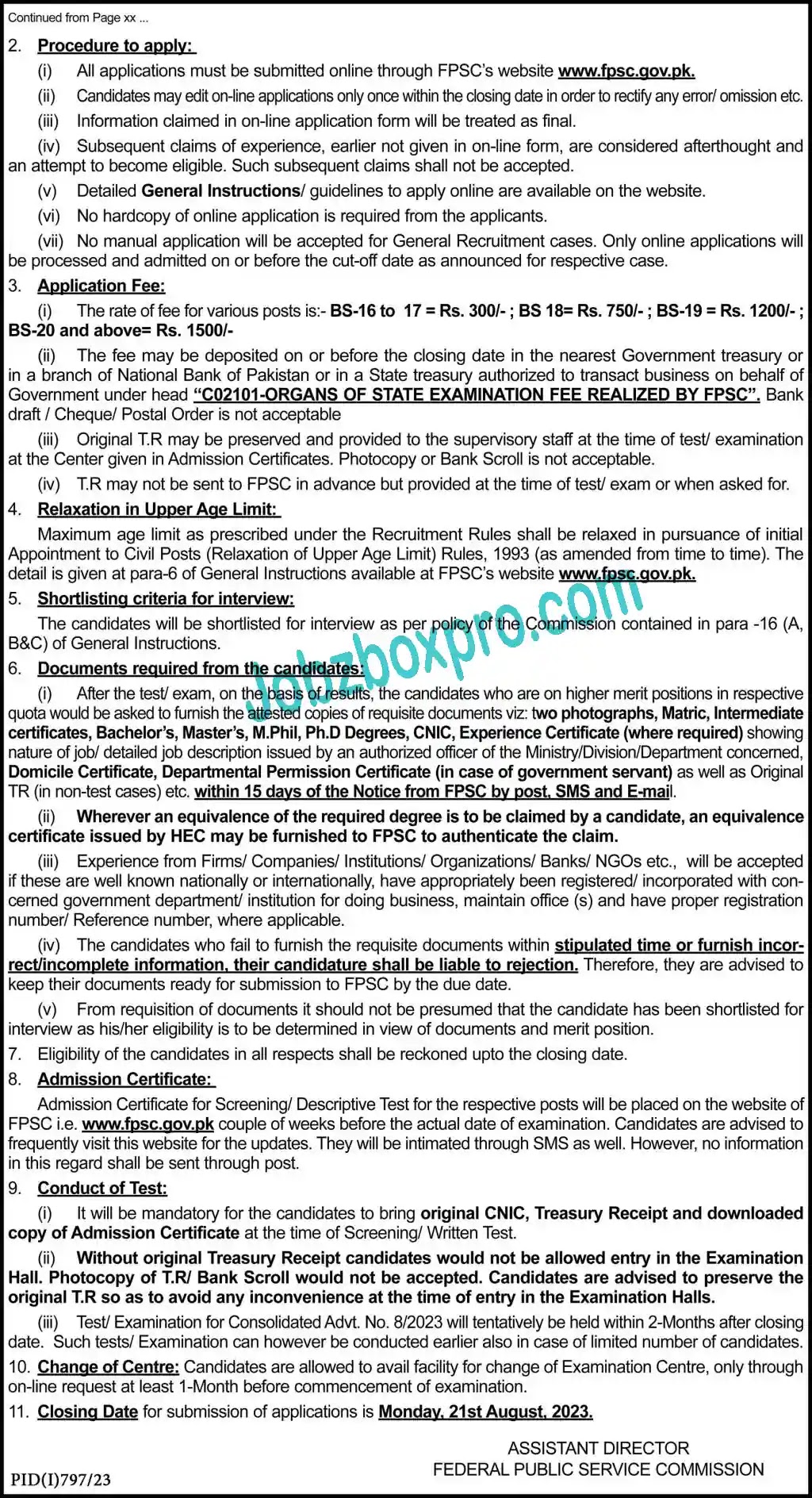 Federal Public Service Commission FPSC New Jobs