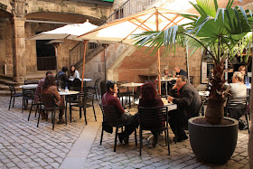 Courtyard of one of the medieval palaces in Montcada Street