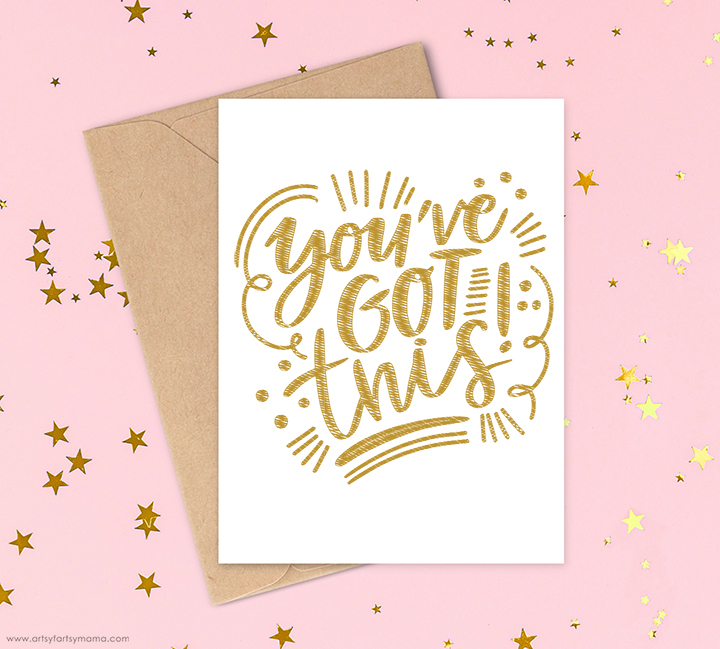 Download You Ve Got This Card With Free Single Line Svgs Artsy Fartsy Mama