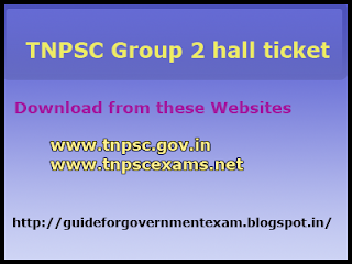 Download TNPSC Group 2 Hall Ticket 2013