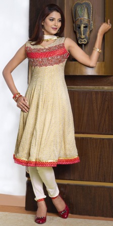 Peach-Color-Anarkali-Frock