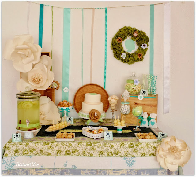 Green Rustic Christening by Bistrotchic