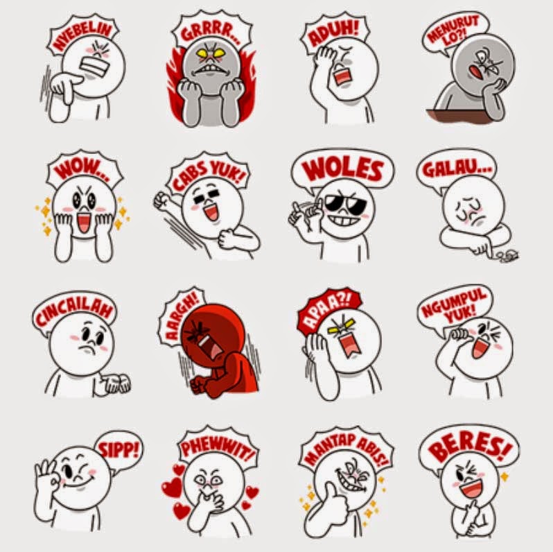 Emoji, Sticker Emoticon. Line Chat.