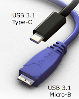 The USB Type-C connector alongside its Micro-B counterpart