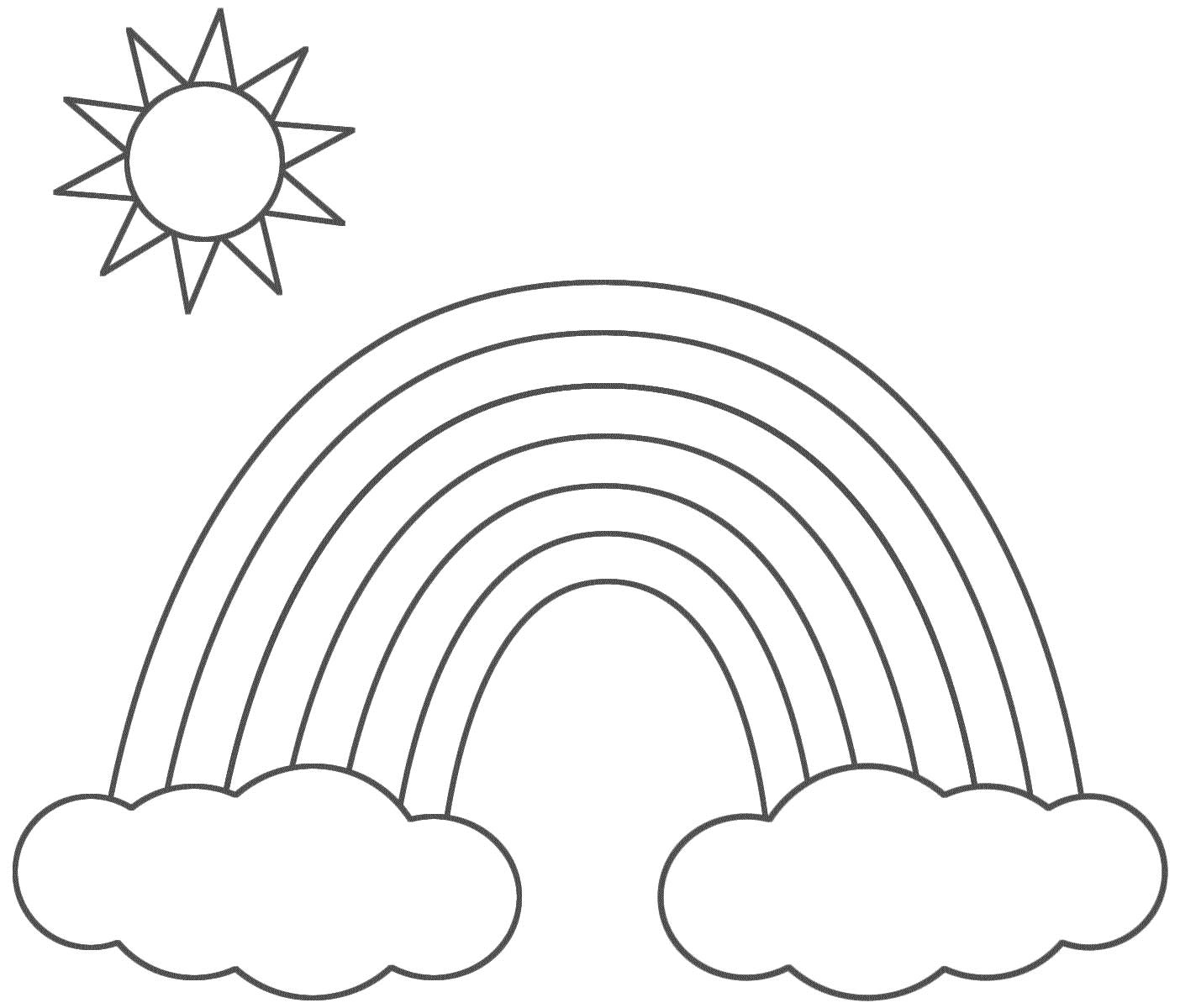 Arcobaleno Disegni da stampare e Colorare