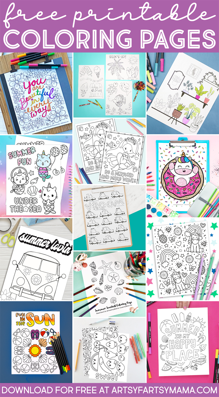 Free Printable Donut Coloring Pages 13 More Free Printables Artsy Fartsy Mama