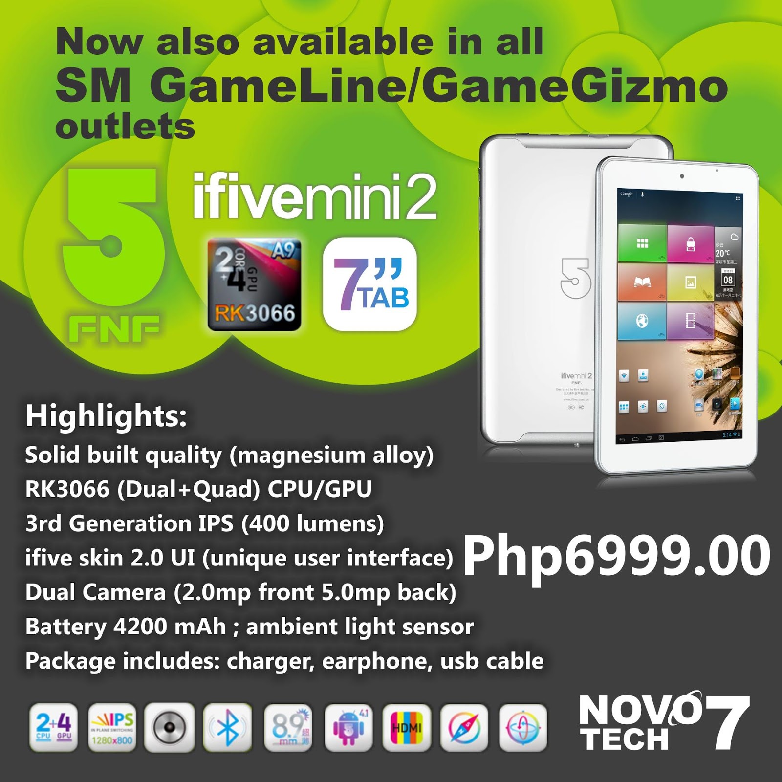 iFive Mini 2, a 7-inch Rockchip Dual-Core Android Tablet for just