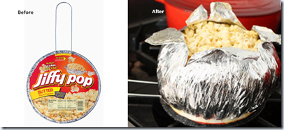 Jiffy Pop Before and After