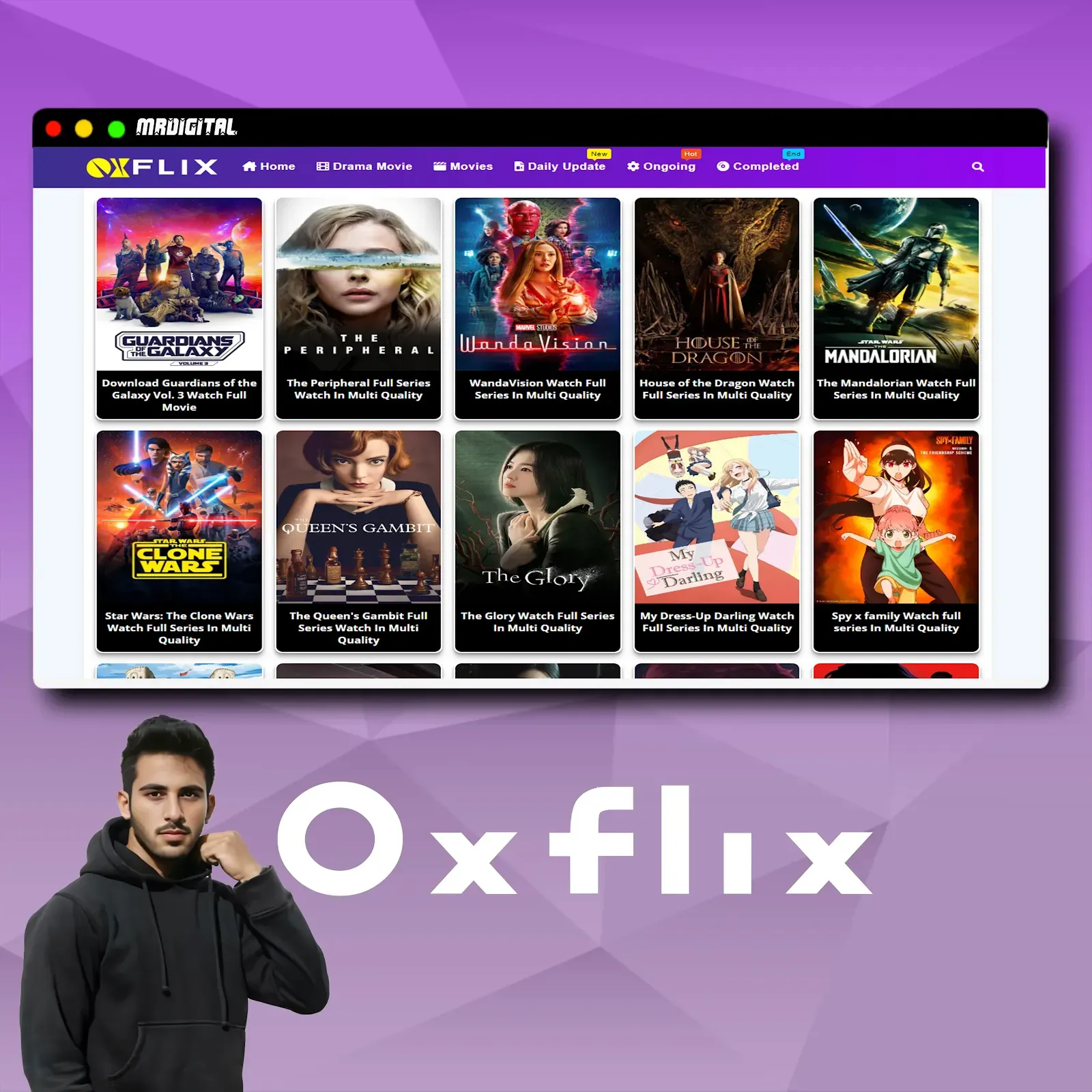 Oxflix Blogger Premium Movie & Series Theme