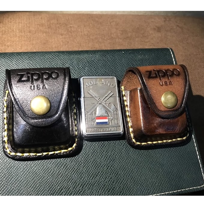 [ baoyennd90 ] Bao da Zippo USA chính hãng da bò thật 100% Handmade khâu tay thủ công BH 6T