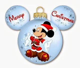 Speciall Christmas: Mickey and Minnie in Mickey Heads. 