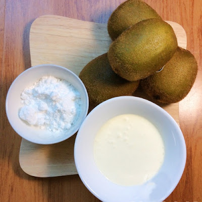 giải khát với kem kiwi