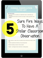 iPad with preview of the Observation Checklist Freebie