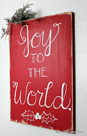 joy to the world, hand lettered, fusion mineral paint, https://goo.gl/UQPOsP
