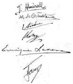 I Campeonato de Madrid 1931, firmas de los ajedrecistas participantes